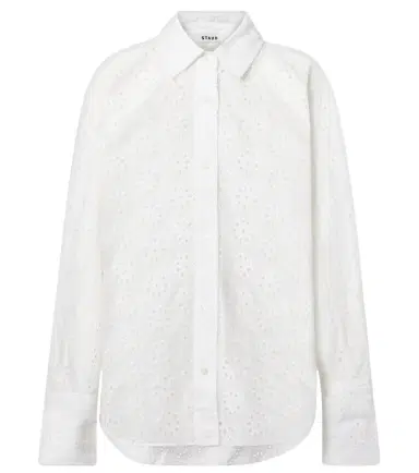 Staud Colton eyelet cotton shirt | Thumbnail 1 Staud Colton eyelet cotton shirt | Thumbnail 1