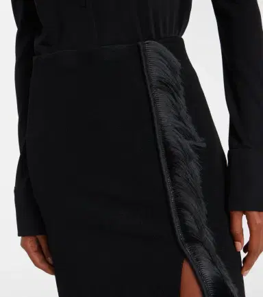 Jil Sander Fringed midi skirt | Thumbnail 2