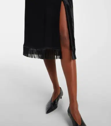 Jil Sander Fringed midi skirt | Thumbnail 3
