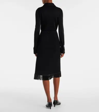 Jil Sander Fringed midi skirt | Thumbnail 5