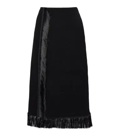 Jil Sander Fringed midi skirt | Thumbnail 1