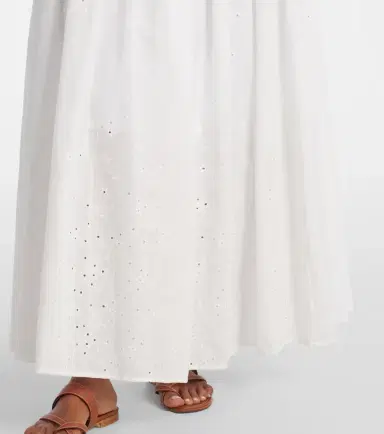 Staud Procida pleated cotton maxi skirt | Thumbnail 5