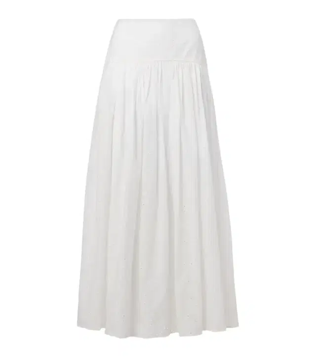 Procida pleated cotton maxi skirt