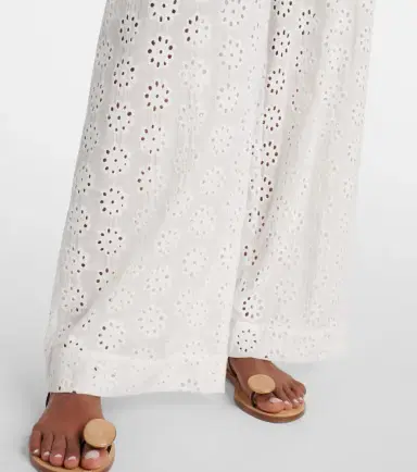 Staud Bonfire eyelet cotton wide-leg pants | Thumbnail 3 Staud Bonfire eyelet cotton wide-leg pants | Thumbnail 3