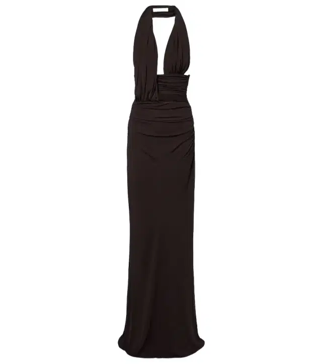Christopher Esber Cutout halterneck jersey maxi dress