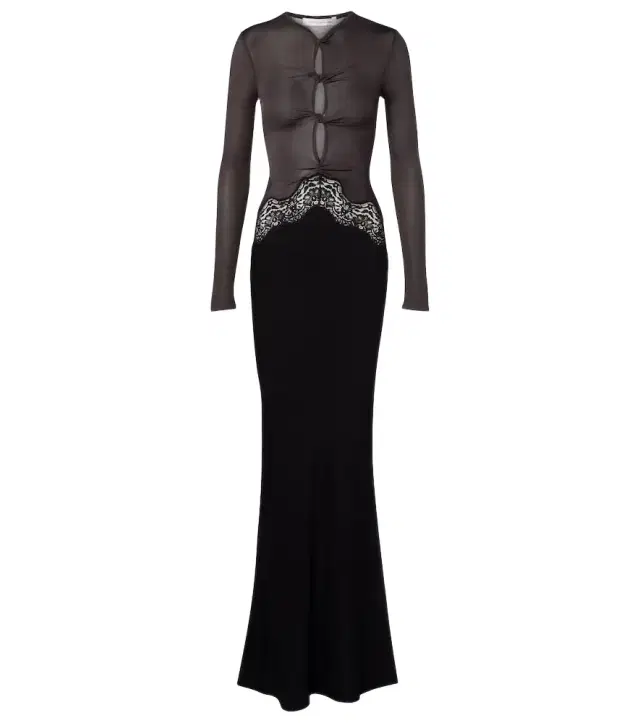 Christopher Esber Cutout lace-trimmed maxi dress