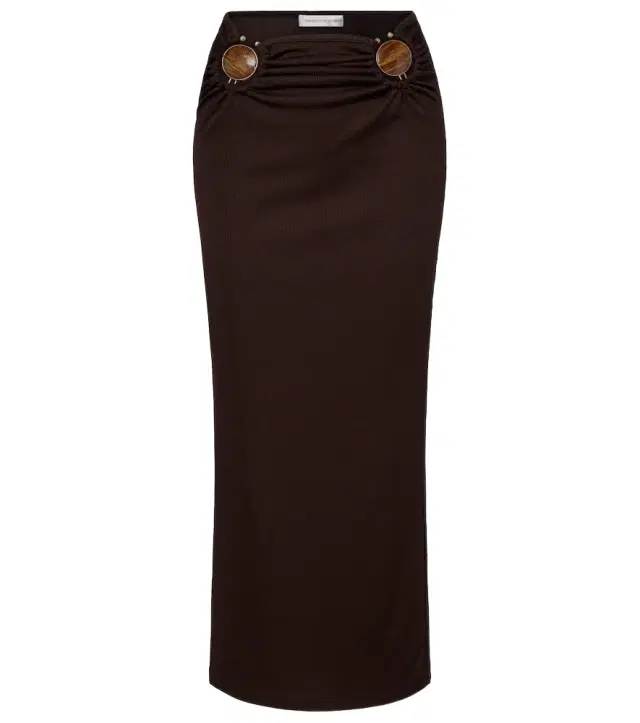 Gathered maxi skirt