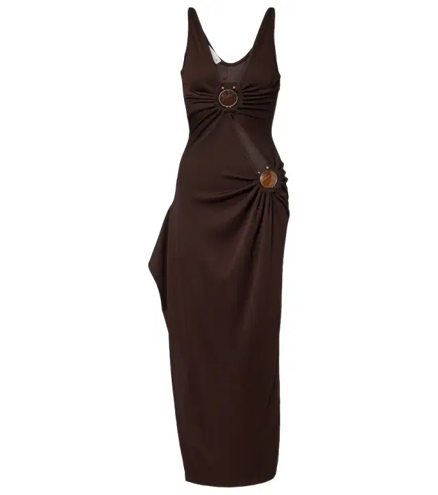 Cascade embellished midi dress