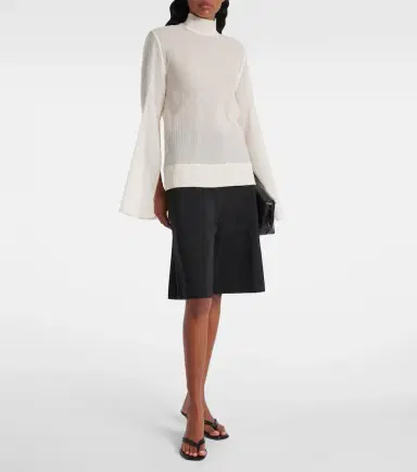Toteme Sheer cotton and silk top | Thumbnail 2