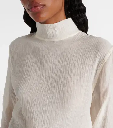 Toteme Sheer cotton and silk top | Thumbnail 3