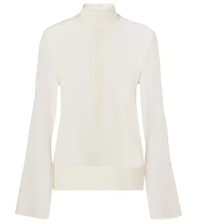 Toteme Sheer cotton and silk top | Thumbnail 1
