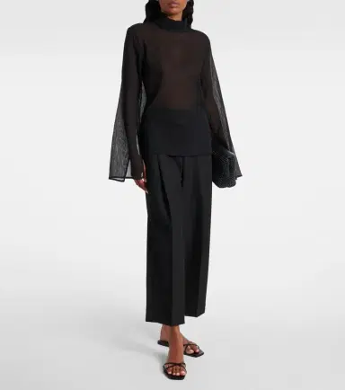 TOTEME Cotton and silk turtleneck top | Thumbnail 2
