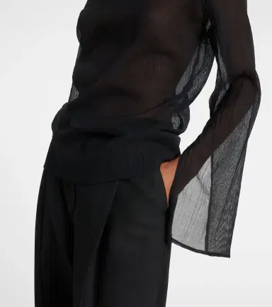 TOTEME Cotton and silk turtleneck top | Thumbnail 3
