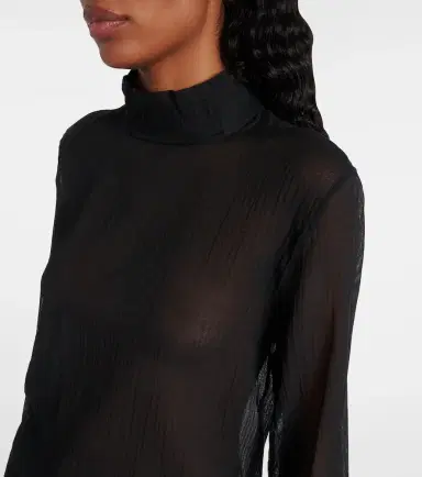 TOTEME Cotton and silk turtleneck top | Thumbnail 4