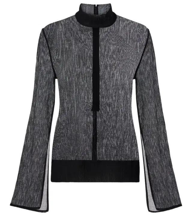 TOTEME Cotton and silk turtleneck top