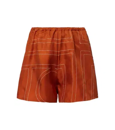 Toteme Monogram silk twill pajama shorts | Thumbnail 1
