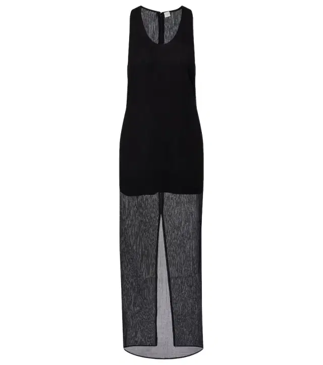 Toteme Semi-sheer cotton and silk maxi dress