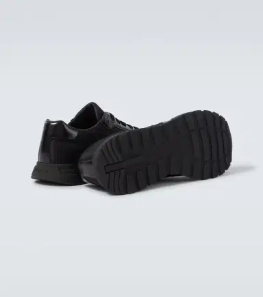 Prada Logo leather-trimmed sneakers | Thumbnail 5 Prada Logo leather-trimmed sneakers | Thumbnail 5