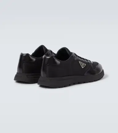 Prada Logo leather-trimmed sneakers | Thumbnail 6 Prada Logo leather-trimmed sneakers | Thumbnail 6