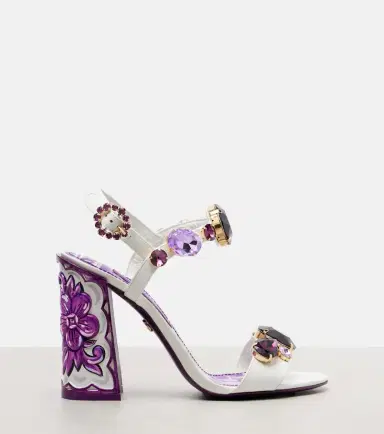 Dolce & Gabbana Majolica embellished leather sandals | Thumbnail 2 Dolce & Gabbana Majolica embellished leather sandals | Thumbnail 2