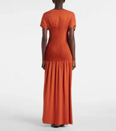 Toteme Pleated jersey maxi dress | Thumbnail 6