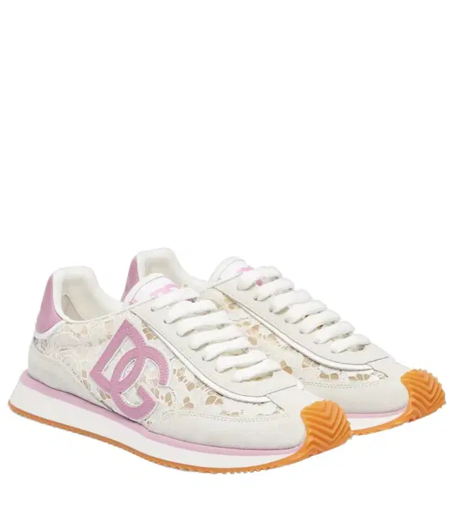 Dolce & Gabbana DG Cushioned leather-trimmed sneakers