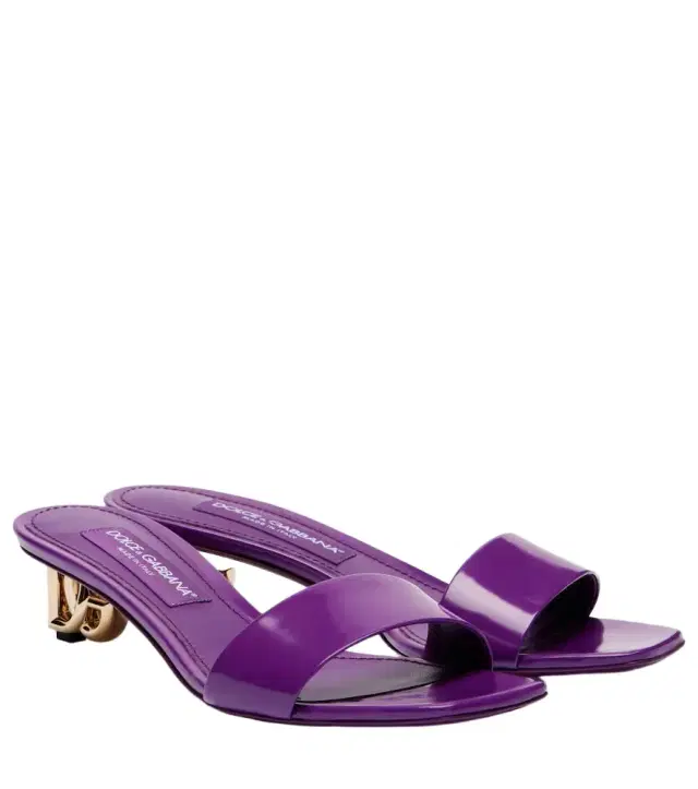Dolce & Gabbana DG leather mules
