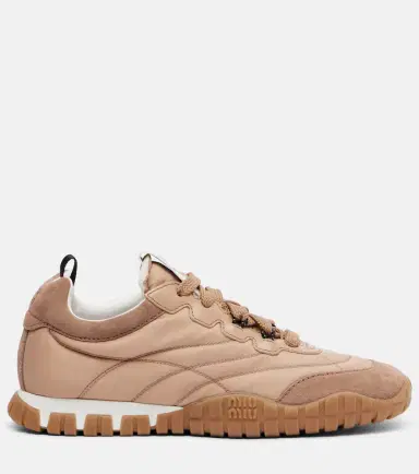 Miu Miu Suede-trimmed sneakers | Thumbnail 3