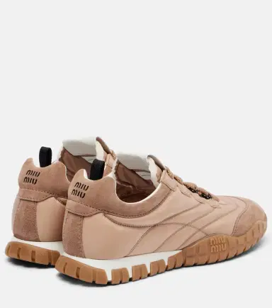 Miu Miu Suede-trimmed sneakers | Thumbnail 4