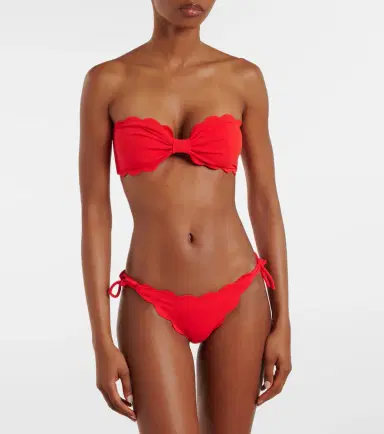 Marysia Antibes scalloped bandeau bikini top | Thumbnail 2