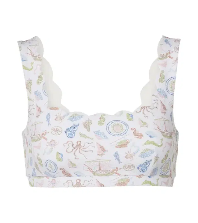 Marysia Palm Springs scalloped bikini top