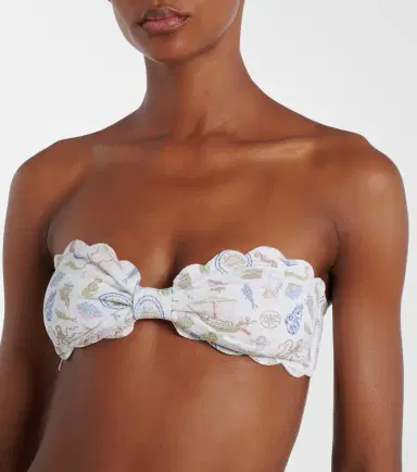 Marysia Antibes scalloped bandeau bikini top | Thumbnail 2