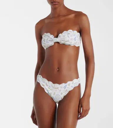 Marysia Antibes scalloped bandeau bikini top | Thumbnail 3