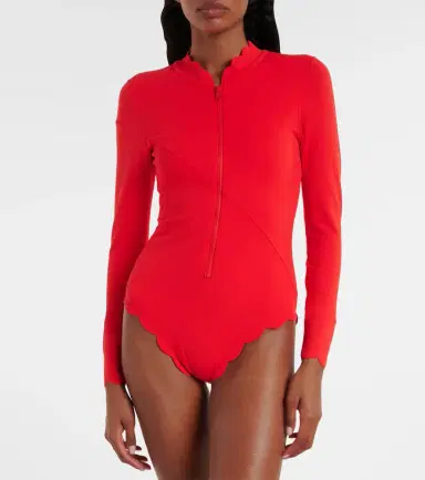 Marysia North Sea scalloped rashguard swimsuit | Thumbnail 3
