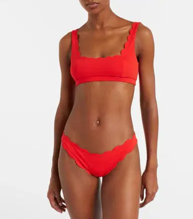 Marysia Mini Palm Springs scalloped bikini top | Thumbnail 3