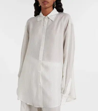 The Frankie Shop Peri sheer striped shirt | Thumbnail 2