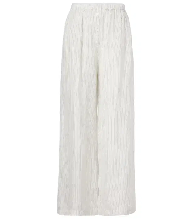 The Frankie Shop Brenna sheer striped wide-leg pants
