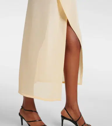 The Frankie Shop Alsen knitted sheer wrap skirt | Thumbnail 4