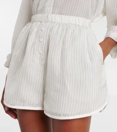The Frankie Shop Brenna sheer striped shorts | Thumbnail 4