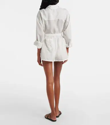 The Frankie Shop Brenna sheer striped shorts | Thumbnail 5