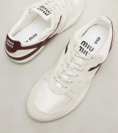 Miu Miu Gymnasium suede-trimmed sneakers | Thumbnail 3