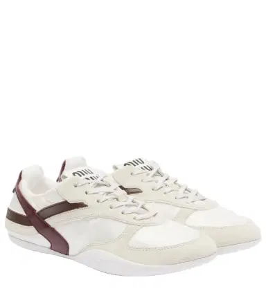 Miu Miu Gymnasium suede-trimmed sneakers | Thumbnail 1