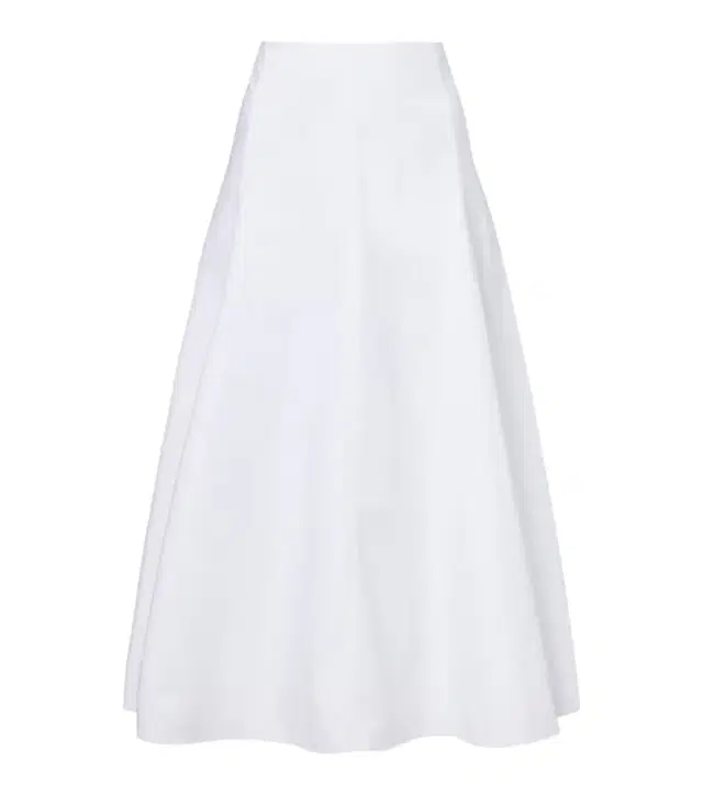 Jacquemus Triangle cotton poplin midi skirt