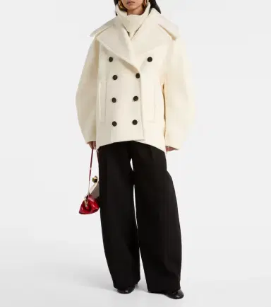 Jacquemus Ovalo virgin wool peacoat | Thumbnail 4 Jacquemus Ovalo virgin wool peacoat | Thumbnail 4