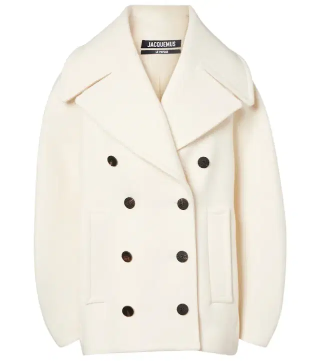 Jacquemus Ovalo virgin wool peacoat