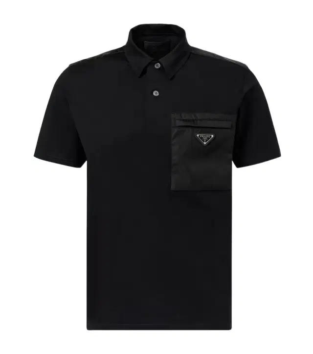 Prada Re-Nylon cotton-blend polo shirt