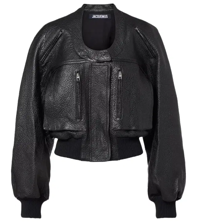 Jacquemus Cropped leather jacket
