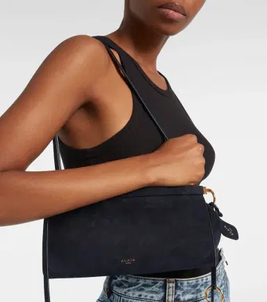 Alaia Alaïa Le Click Small suede shoulder bag | Thumbnail 6 Alaia Alaïa Le Click Small suede shoulder bag | Thumbnail 6