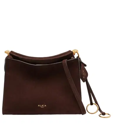 Alaïa Alaïa Le Click Small suede shoulder bag | Thumbnail 1 Alaïa Alaïa Le Click Small suede shoulder bag | Thumbnail 1