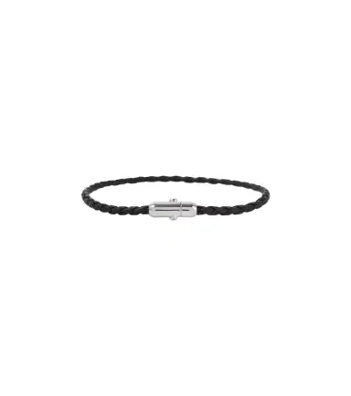 Bottega Veneta Braided leather and sterling silver bracelet | Thumbnail 1